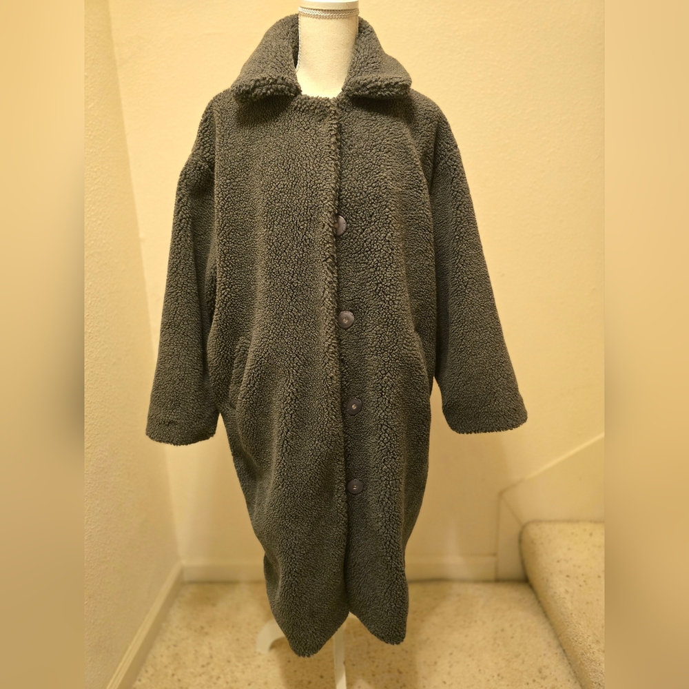 Women's Gray Teddy Coat